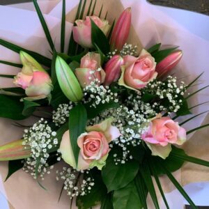 Pink Rose & Lily Bouquet