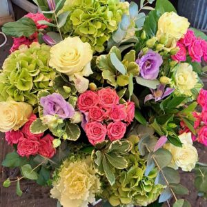 Autumnal Hydrangea and Rose Bouquet